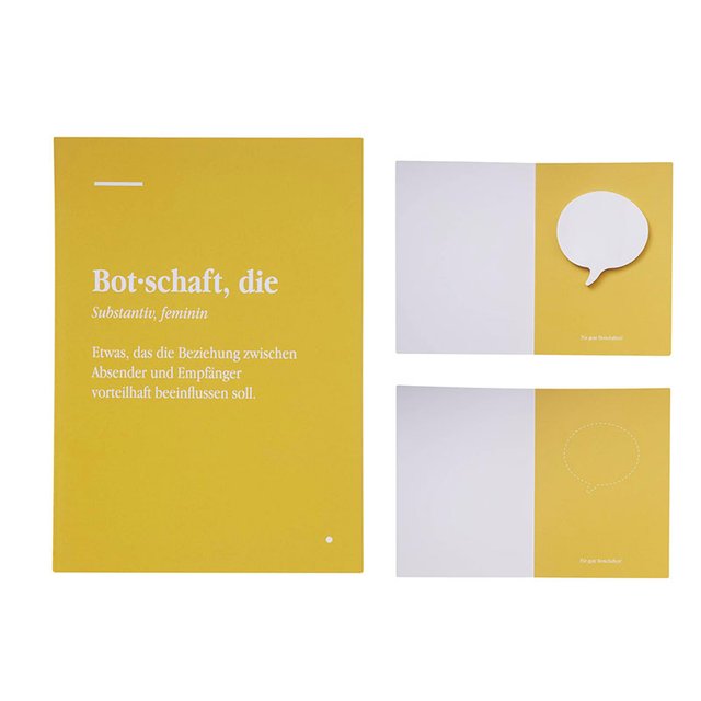 BOTSCHAFTSKARTE (Grußkarte)