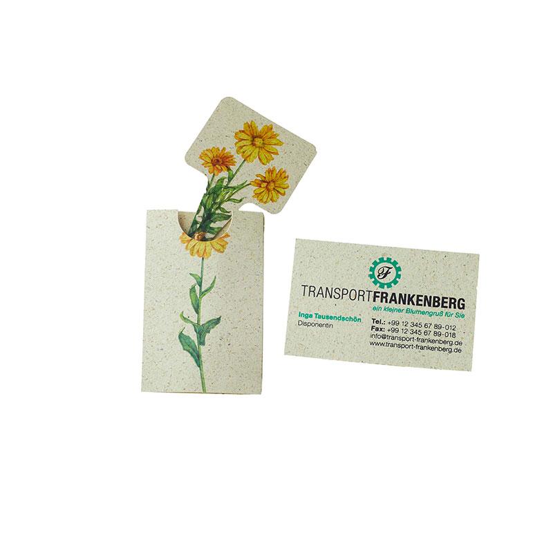 VISITENKARTE PFLANZSTICK (Margarite)