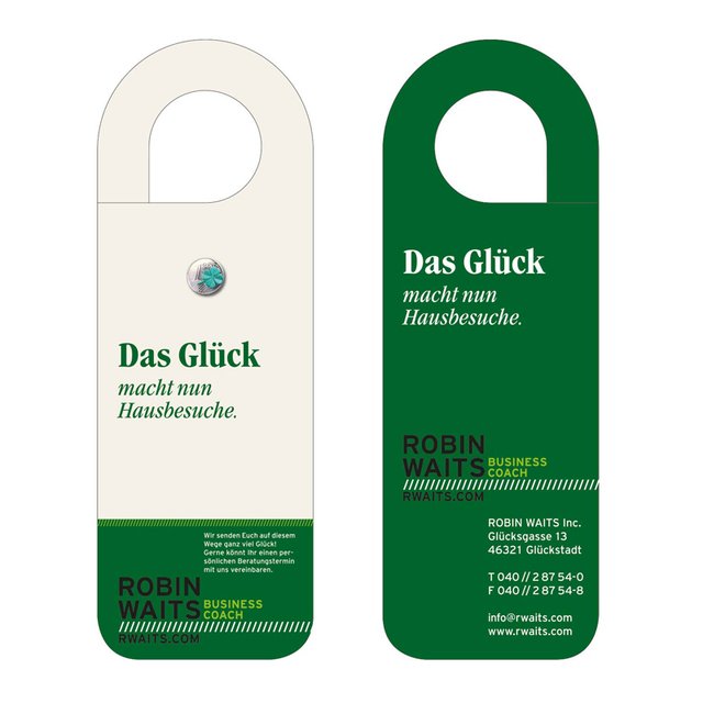  VERTEILAKTION GLÜCKSCENT (Türanhänger)