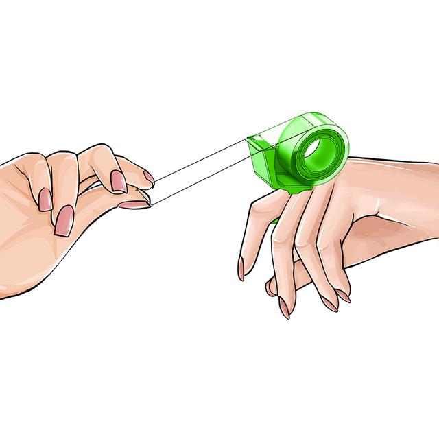 EINHÄNDER, weiß (Handabroller)