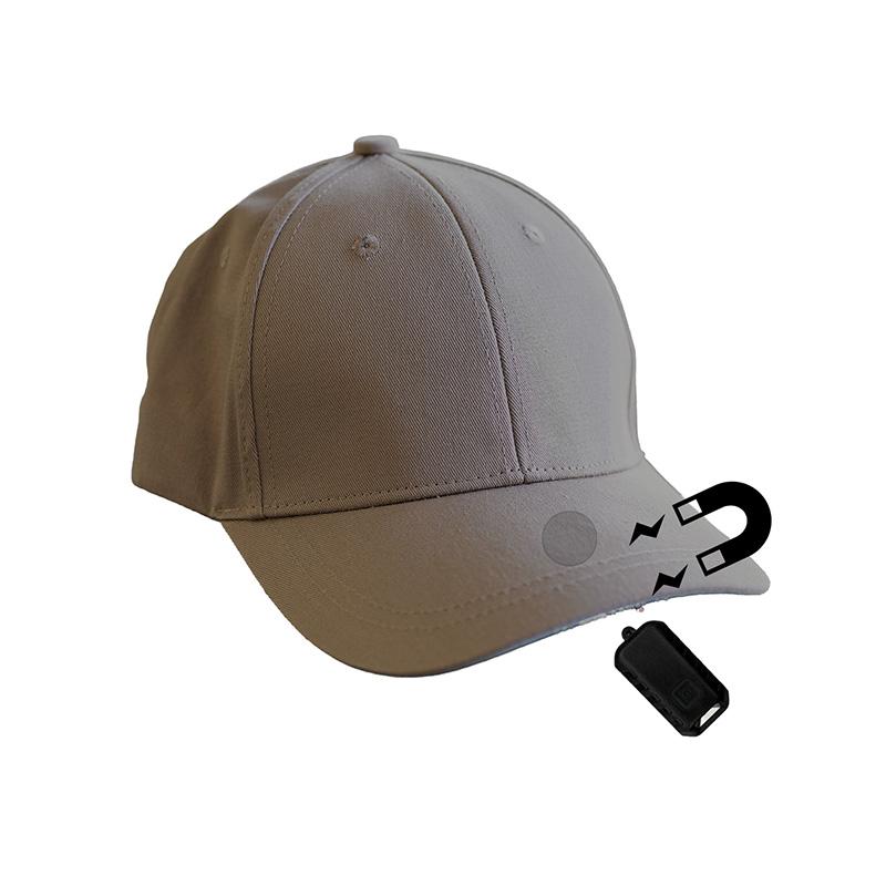 BEAM, taupe (Unisex-Cap mit Magnet-LED)