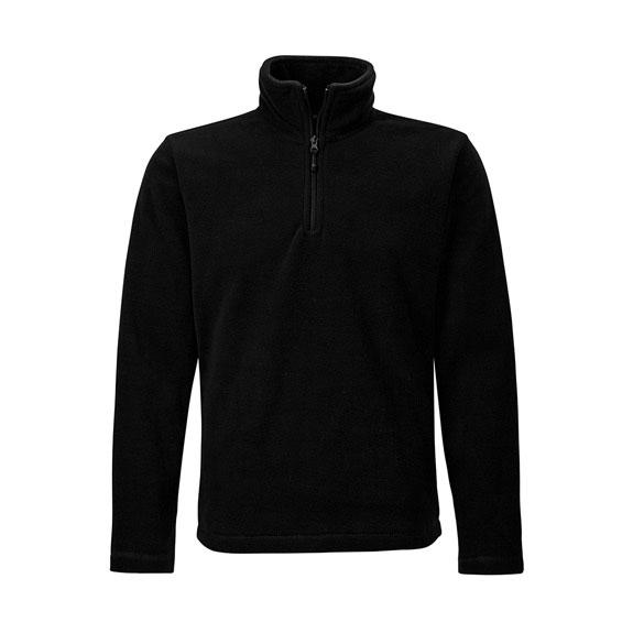 FLEECESHIRT ZIP NECK, Langarm, Herren