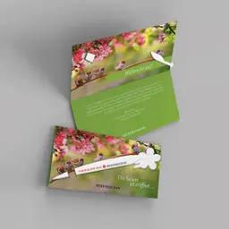 BLUMENGRUSS mit Karte (Brieföffner)