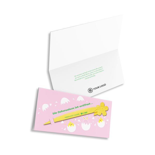 BLUMENGRUSS mit Karte (Brieföffner)