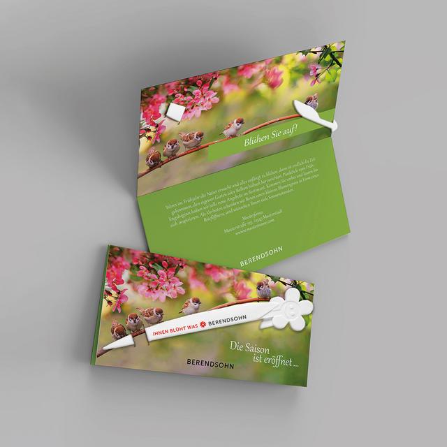 BLUMENGRUSS mit Karte (Brieföffner)