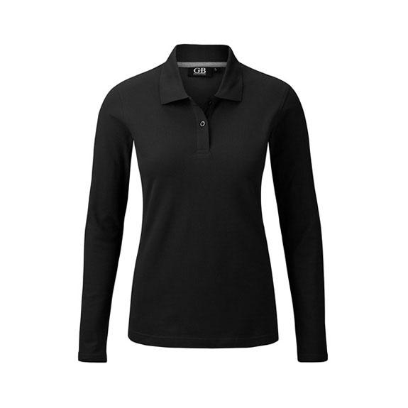 POLOSHIRT, Langarm, Damen