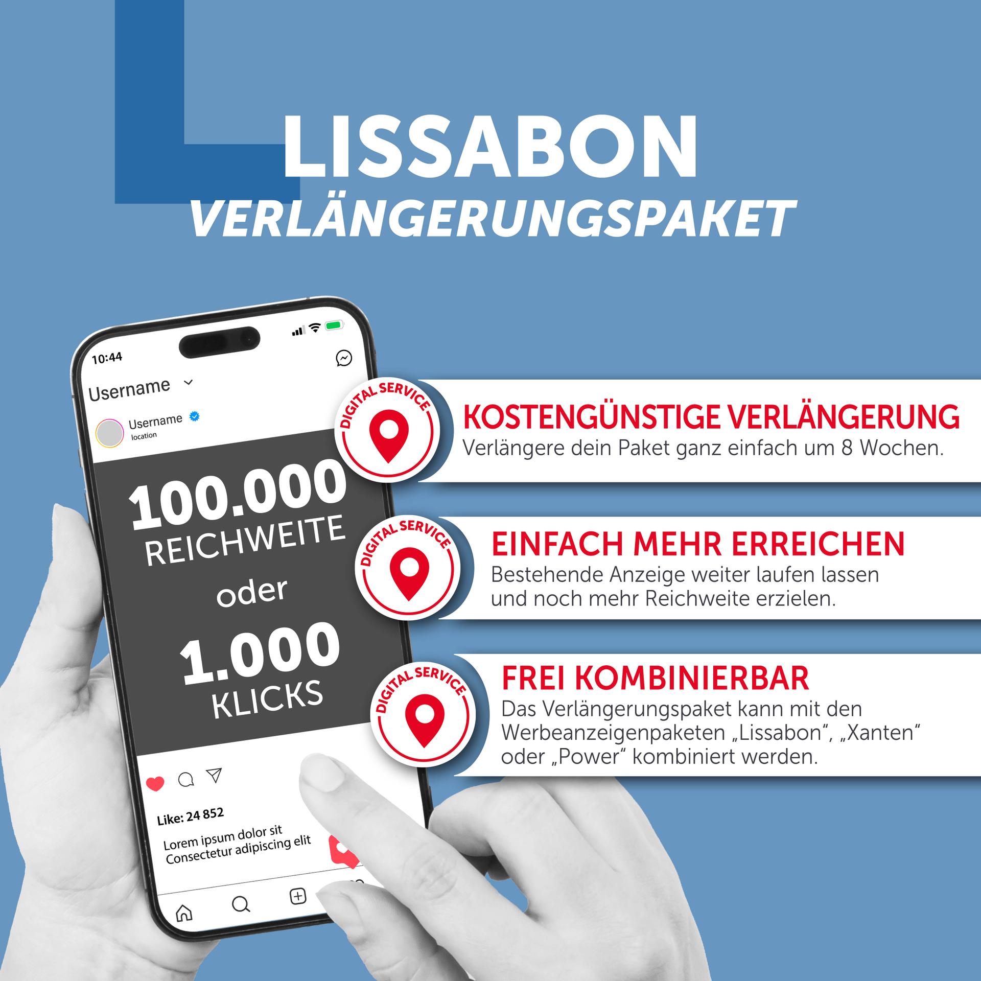 SoMe Werbeanzeige Lissabon Verlängerung